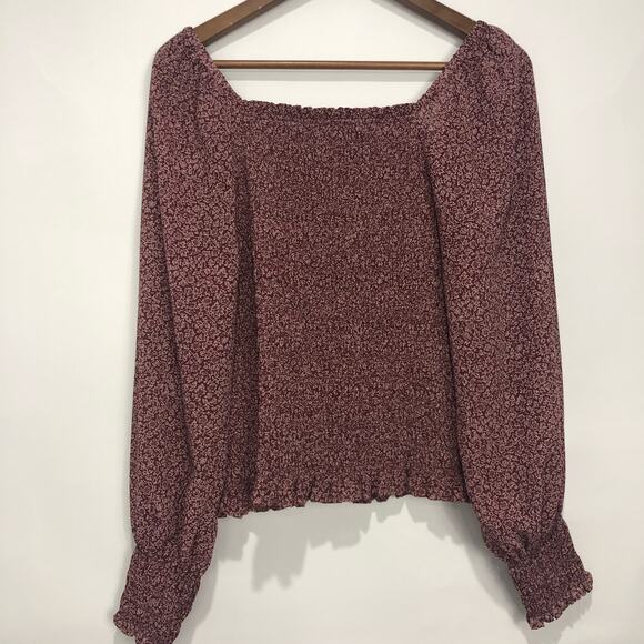 Madewell Lucie Bubble-Sleeve Smocked Top in Cottage Garden Size M - Picture 5 of 7